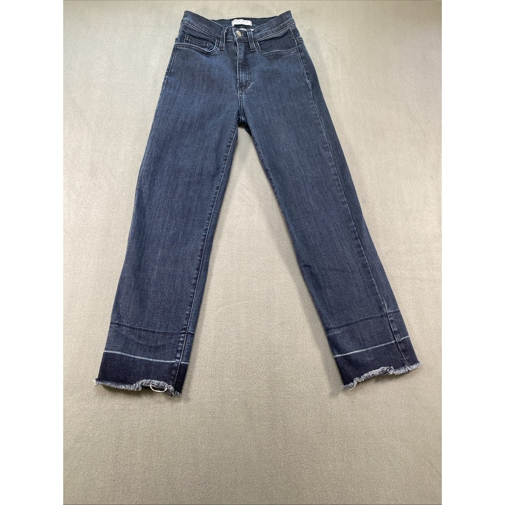 Judy Blue Womens Jeans High Waist Bootcut Dark Wash Raw Hem 3/26